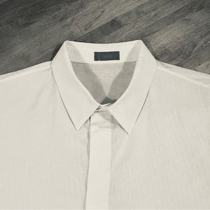Dior Oblique White Cotton Jacquard Dress Shirt